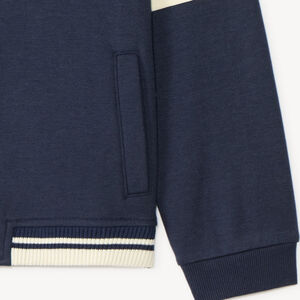 Teddy gilet voor jongens van fleece met decorative borduring 