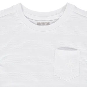 Korte mouwen T-shirt met palmprint en zakje 