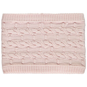 Snood uni en tricot fantaisie avec doublure sherpa pour fille 