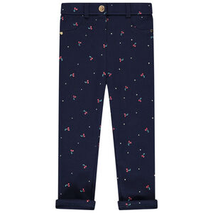 Broek fleece fantasieprint voor baby meisjes 