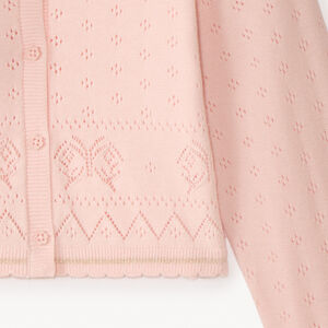 Gilet manches longues en tricot fantaisie fille 