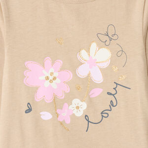 Lot de 4 t-shirts manches longues fantaisie pour bébé fille 