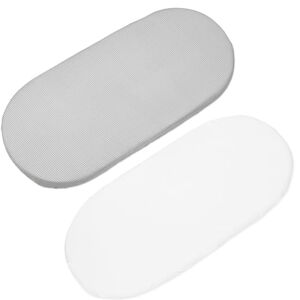 Set van 2 hoeslakens voor draagmand Little Bloom Vichy Grijs 