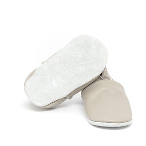 Chaussons souples 12-18M en cuir Babysoft Gris 