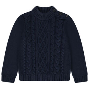 Pull en tricot à jeux de mailles pour enfant garçon 