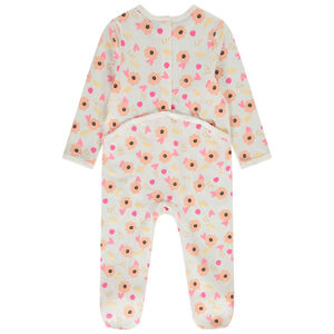 Dors-bien en jersey imprimé fleuri pour bébé fille 