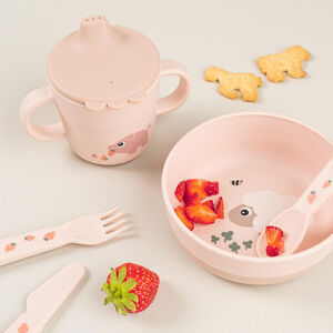 Oefenbeker 2 in 1 Tiny Farm roze 