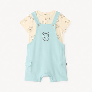 Ensemble 2 pièces salopette + t-shirt Winnie l’Ourson Disney pour bébé garçon 