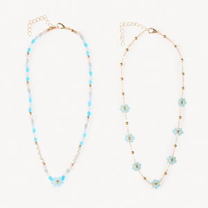 Set van 2 bloemenhalskettingen voor meisjes 