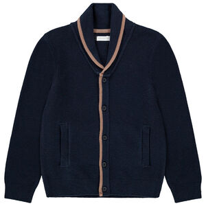 Jasje in tricot met sjaalkraag, jongens 