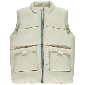 Mouwloze donsjas gevoerd met microfleece voor jongens 