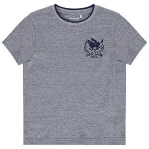 T-shirt manches courtes chiné fantaisie pour garçon 