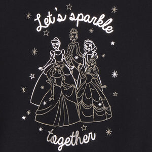 Sweatshirt met fluweelvoering en Disney prinsessen foil print voor meisjes 