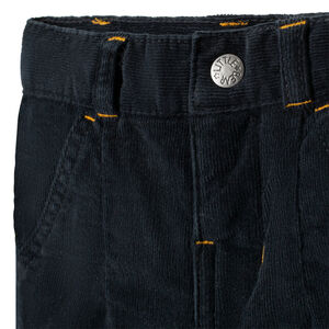 Pantalon en velours à doublure rayée en jersey 