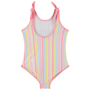Maillot de bain 1 pièce rayé à print pailleté fille 