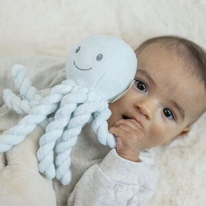 Knuffel met korte haren Octopus Pastelblauw 