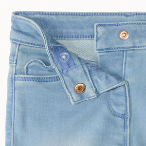 Short jeans effect met hartzak voor baby meisje 