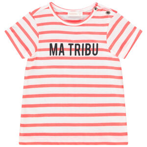 T-shirt mixte bébé à manches courtes marinière 