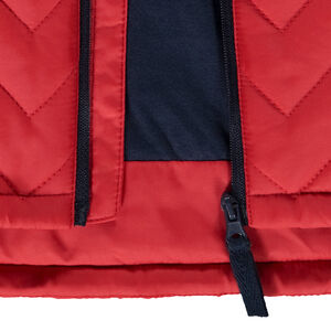 Mouwloze gewatteerde donsjas met zigzagpatroon voor baby jongen 