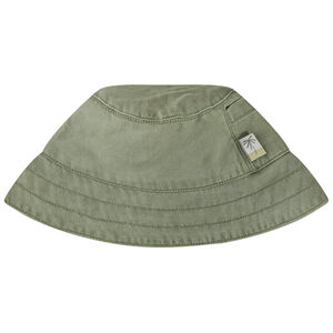 Zonnehoedje in katoen met palmboomlabel voor baby jongen 