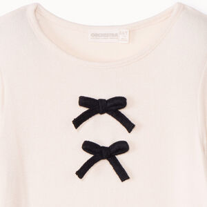 T-shirt met lange pofmouwen en knoopjes meisjes 