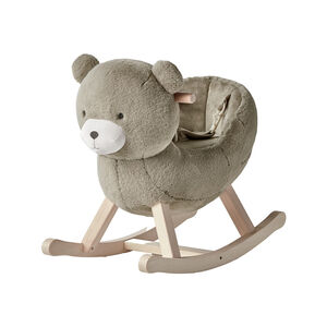 Animal à bascule en fausse fourrure Orso l'ours kaki 