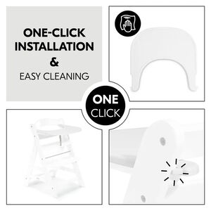 Tablette chaise haute Alpha Click Tray Blanc 