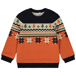 Pull en tricot print fantaisie pour bébé garçon 