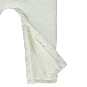 Lange jumpsuit in jacquard breiwerk voor baby meisje 