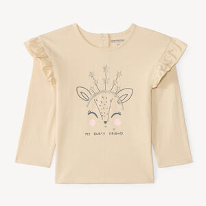 Lange mouwen T-shirt voor babymeisjes met fantasie borduursel 