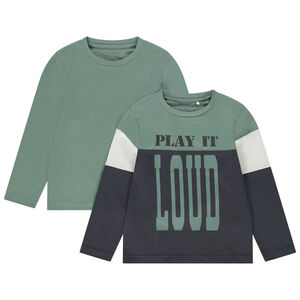 Set van 2 lange mouwen fantasie t-shirts voor jongen 