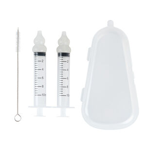 Set voor babyneusreiniger 2 spuitjes + borstel + opbergdoos 