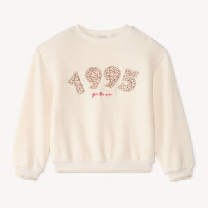 Fleece sweater semi-oversize voor meisjes 
