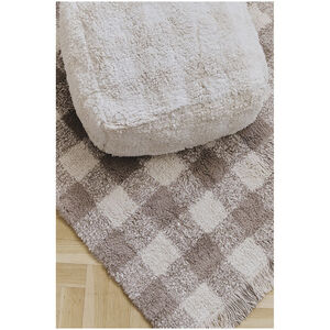 Tapijt wasbaar 90x120cm Vichy Bruin 