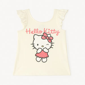 Haalbare top met schouderbandjes met ruffles Hello Kitty voor babymeisjes 