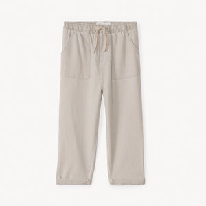 Uni-colored canvas pants for baby boy 