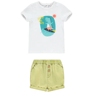 Ensemble t-shirt print dinosaure et short pour bébé garçon 