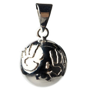 Boule avec mains - Argenté 