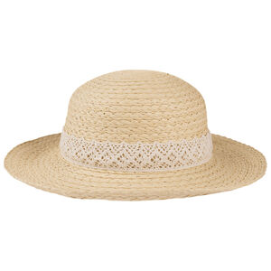 Chapeau de paille avec gros nœud fantaisie pour fille  