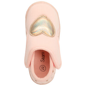 Babypantoffellaarsjes met klittenband en hartjespatroon voor meisjes 