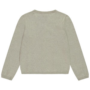 Gebreid effen vest met glinsterende knopen voor meisjes 