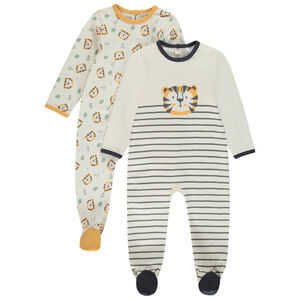 Lot de 2 dors-bien tigre pour bébé garçon avec ouvertures différentes selon l'âge 