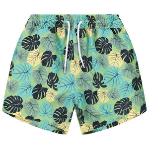Short met bladerenprint voor jongens 