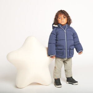 Doudoune longue matelassée et doublée sherpa pour bébé garçon 