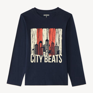 T-shirt met lange mouwen met fantasiedruk voor jongens 