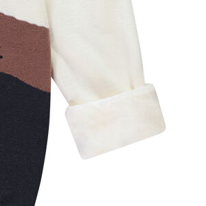 Pull tricot avec doublure velours et motif forêt garçon 