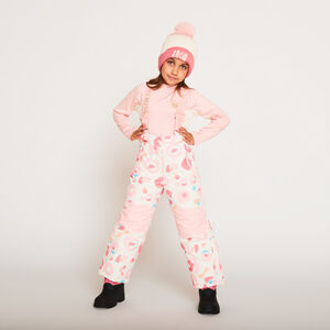 Skibroek met afneembare bretellen voor meisjes met print 