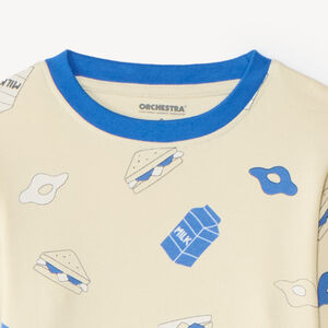 Pyjama 2 delige jongen met ontbijtdessin 