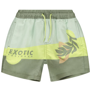 Short de bain effet colorblock avec print pour garçon  