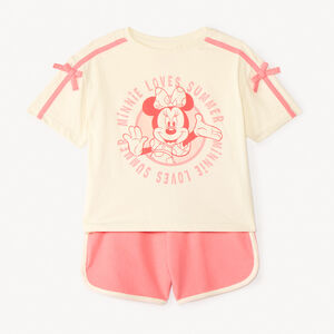 Set van 2 korte stuks met Minnie Disney-print voor meisjes 